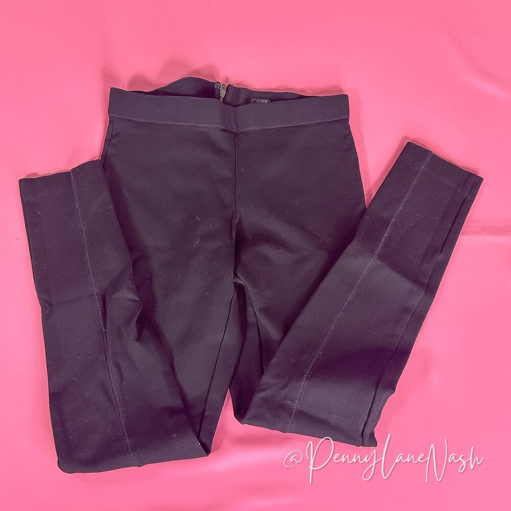 J.Crew Pixie Ponte Zip Back Legging Black Size 4R - Picture 6 of 9